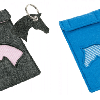 Etui na telefon HR filcowe z motywem konia