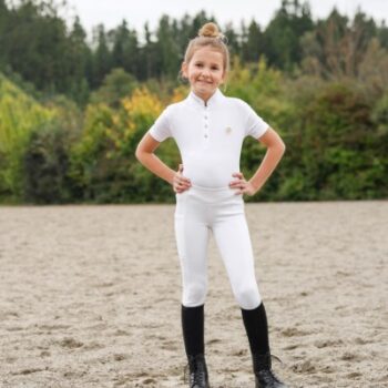 Legginsy jeździeckie ClassicStar, dziecięce, biały